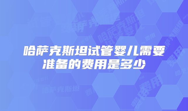 哈萨克斯坦试管婴儿需要准备的费用是多少