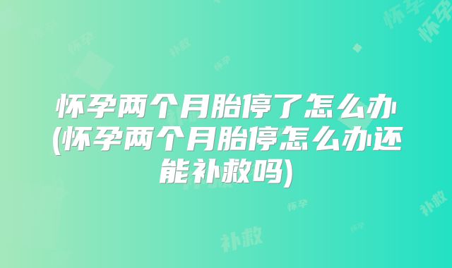 怀孕两个月胎停了怎么办(怀孕两个月胎停怎么办还能补救吗)