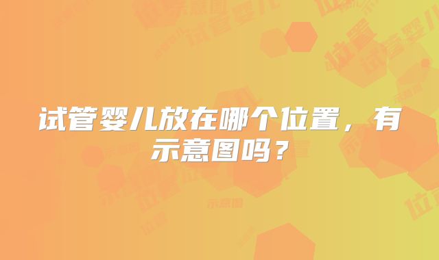 试管婴儿放在哪个位置，有示意图吗？