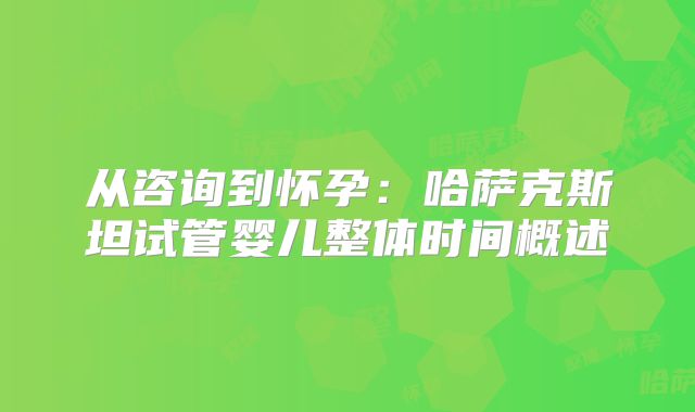 从咨询到怀孕：哈萨克斯坦试管婴儿整体时间概述