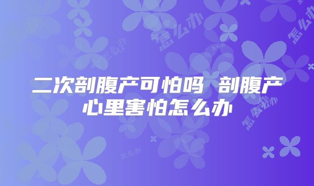 二次剖腹产可怕吗 剖腹产心里害怕怎么办