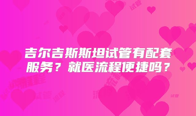 吉尔吉斯斯坦试管有配套服务?就医流程便捷吗?
