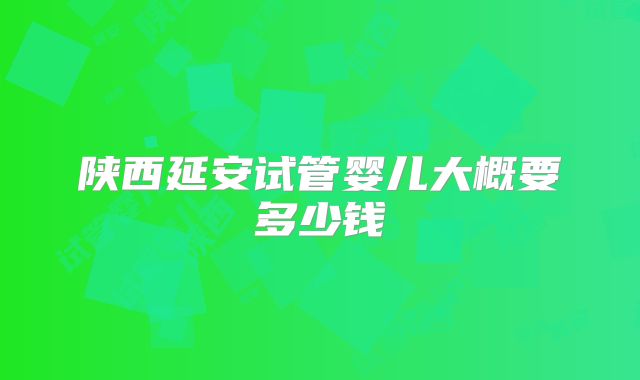 陕西延安试管婴儿大概要多少钱