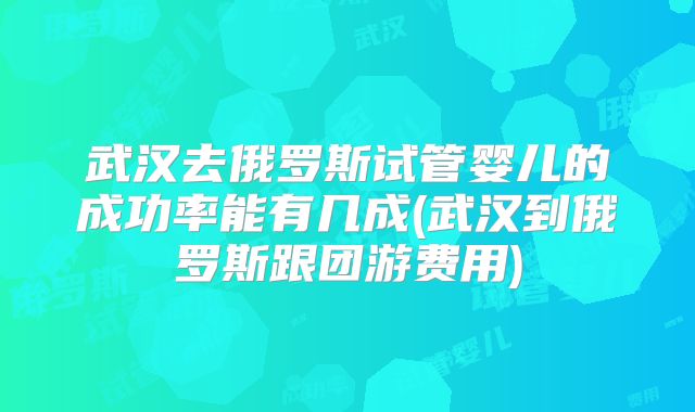 武汉去俄罗斯试管婴儿的成功率能有几成(武汉到俄罗斯跟团游费用)