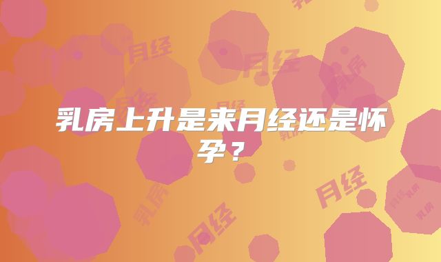 乳房上升是来月经还是怀孕？