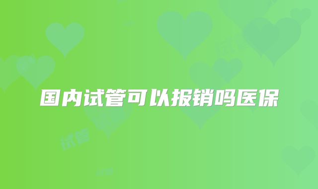 国内试管可以报销吗医保