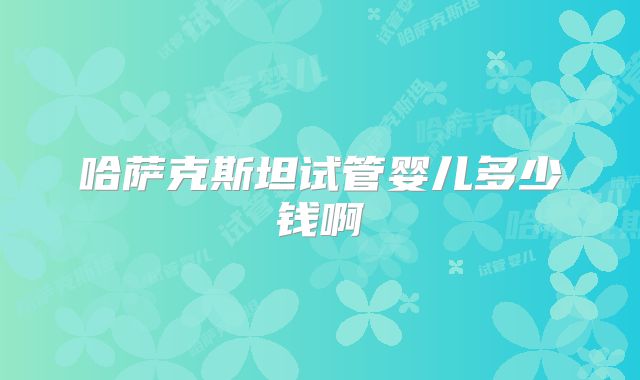 哈萨克斯坦试管婴儿多少钱啊