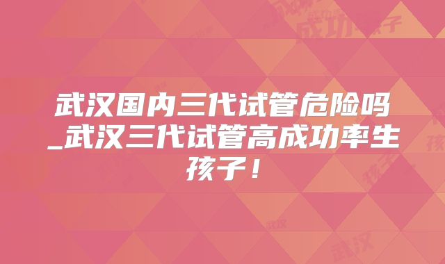武汉国内三代试管危险吗_武汉三代试管高成功率生孩子！