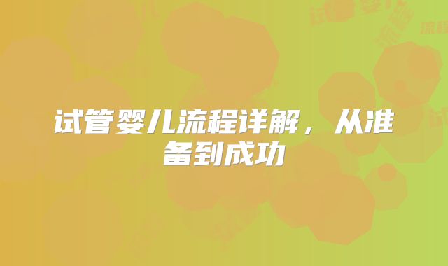 试管婴儿流程详解,从准备到成功