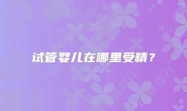 试管婴儿在哪里受精？