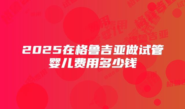 2025在格鲁吉亚做试管婴儿费用多少钱