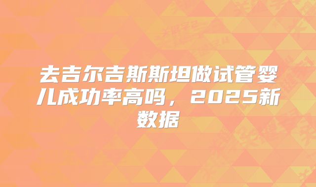 去吉尔吉斯斯坦做试管婴儿成功率高吗,2025新数据