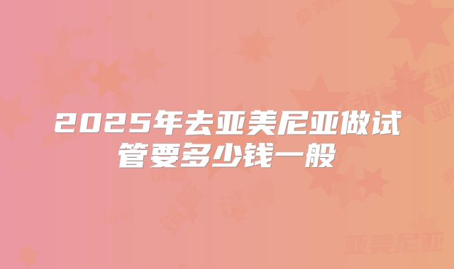 2025年去亚美尼亚做试管要多少钱一般
