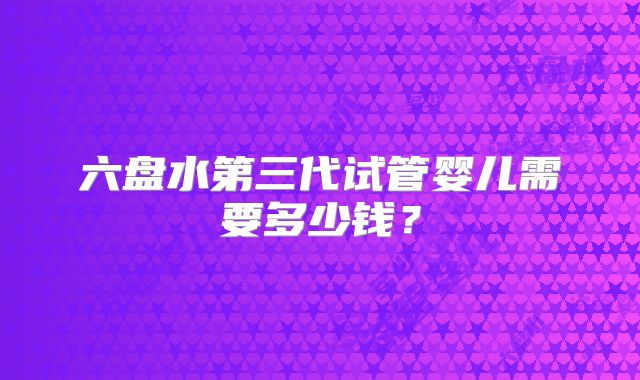 六盘水第三代试管婴儿需要多少钱?