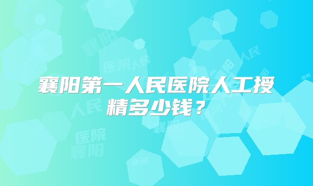 襄阳第一人民医院人工授精多少钱？