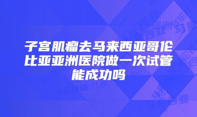 子宫肌瘤去马来西亚哥伦比亚亚洲医院做一次试管能成功吗