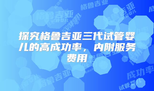 探究格鲁吉亚三代试管婴儿的高成功率，内附服务费用
