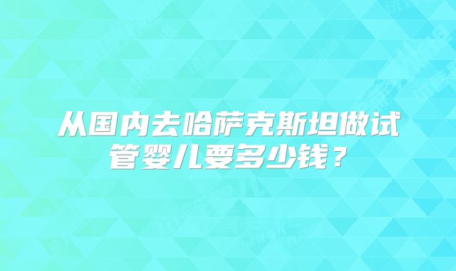 从国内去哈萨克斯坦做试管婴儿要多少钱？