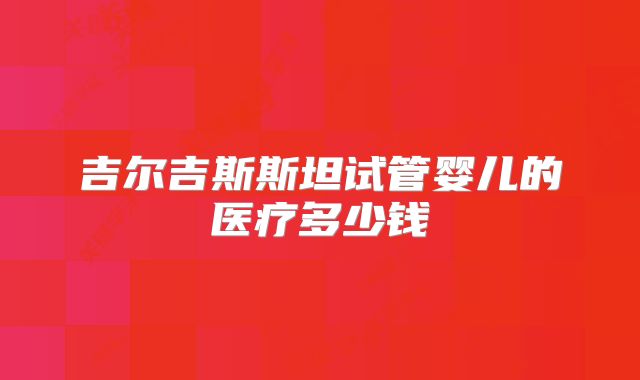 吉尔吉斯斯坦试管婴儿的医疗多少钱