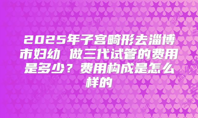 2025年子宫畸形去淄博市妇幼 做三代试管的费用是多少？费用构成是怎么样的