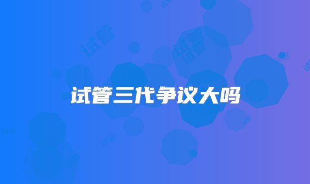 试管三代争议大吗