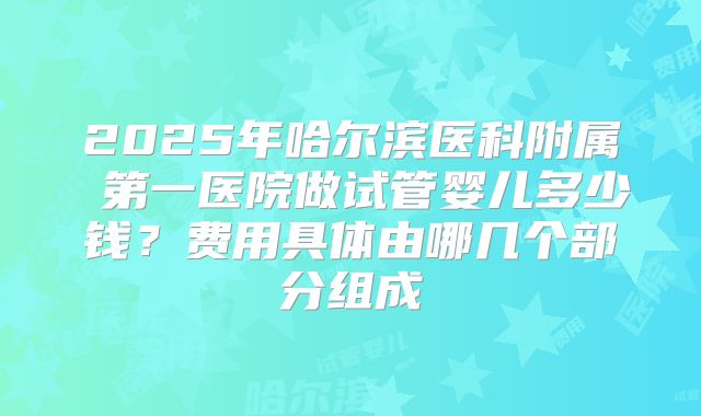 2025年哈尔滨医科附属 第一医院做试管婴儿多少钱？费用具体由哪几个部分组成