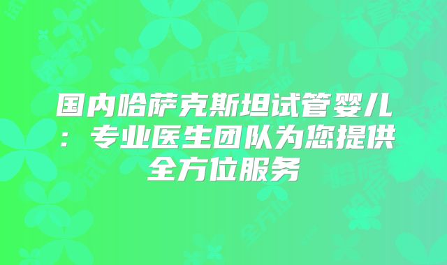 国内哈萨克斯坦试管婴儿:专业医生团队为您提供全方位服务