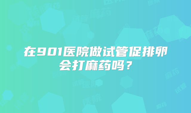 在901医院做试管促排卵会打麻药吗?