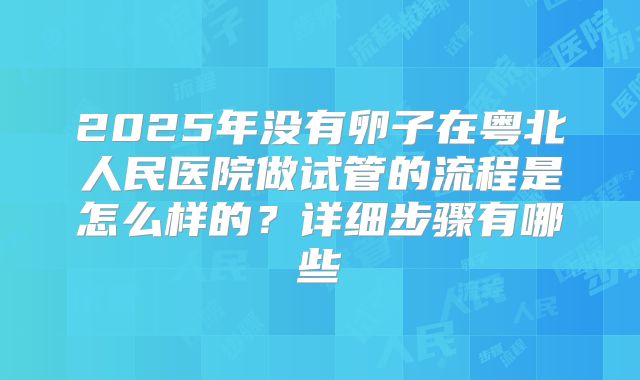 2025年没有卵子在粤北人民医院做试管的流程是怎么样的？详细步骤有哪些