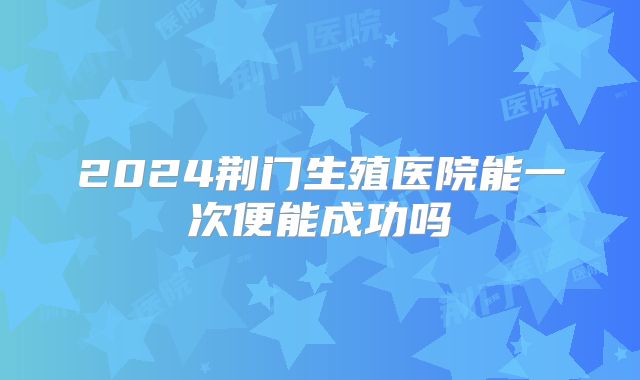 2024荆门生殖医院能一次便能成功吗