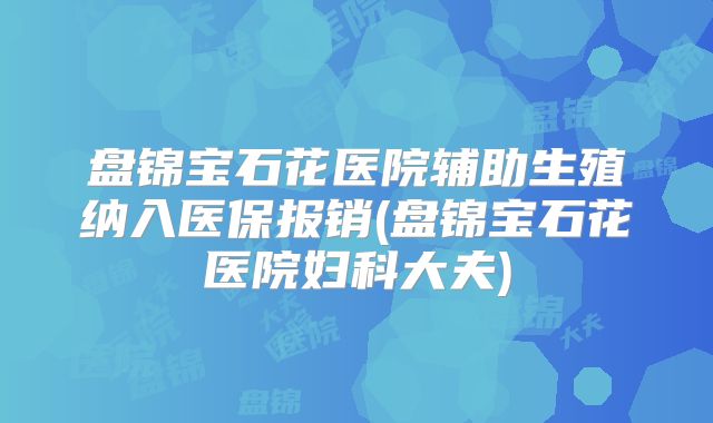 盘锦宝石花医院辅助生殖纳入医保报销(盘锦宝石花医院妇科大夫)