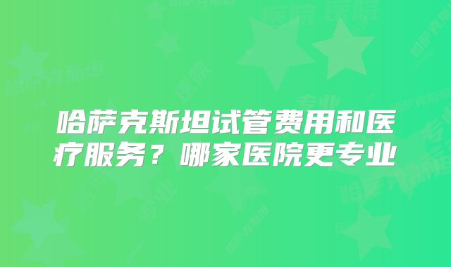 哈萨克斯坦试管费用和医疗服务？哪家医院更专业