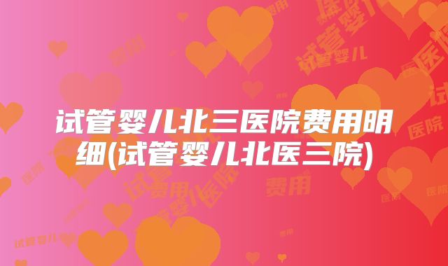 试管婴儿北三医院费用明细(试管婴儿北医三院)
