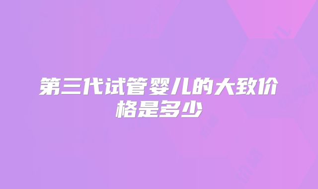 第三代试管婴儿的大致价格是多少