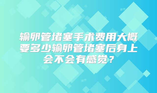 输卵管堵塞手术费用大概要多少输卵管堵塞后身上会不会有感觉？