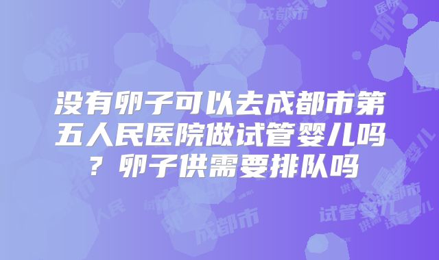 没有卵子可以去成都市第五人民医院做试管婴儿吗?卵子供需要排队吗