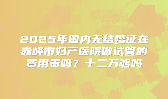2025年国内无结婚证在赤峰市妇产医院做试管的费用贵吗?十二万够吗