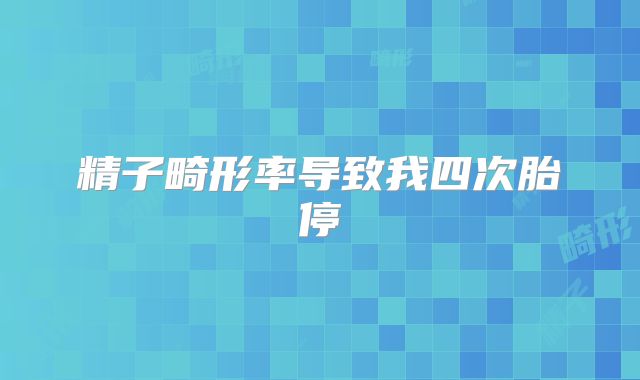 精子畸形率导致我四次胎停