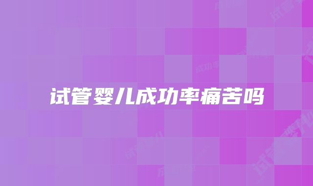 试管婴儿成功率痛苦吗