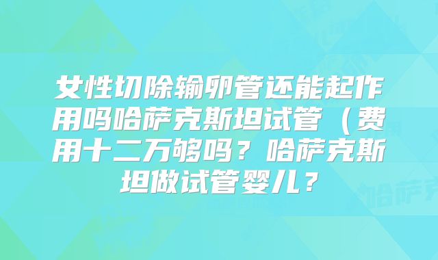 女性切除输卵管还能起作用吗哈萨克斯坦试管（费用十二万够吗？哈萨克斯坦做试管婴儿？