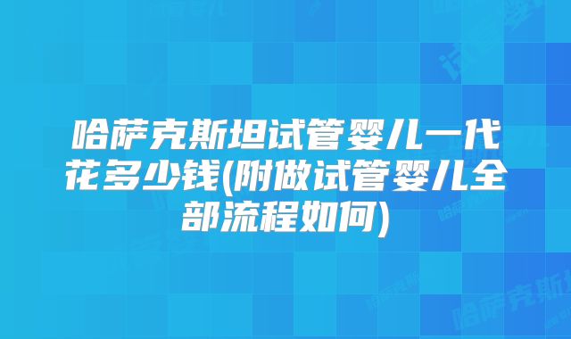 哈萨克斯坦试管婴儿一代花多少钱(附做试管婴儿全部流程如何)