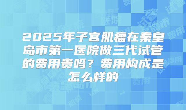 2025年子宫肌瘤在秦皇岛市第一医院做三代试管的费用贵吗？费用构成是怎么样的