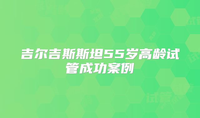 吉尔吉斯斯坦55岁高龄试管成功案例