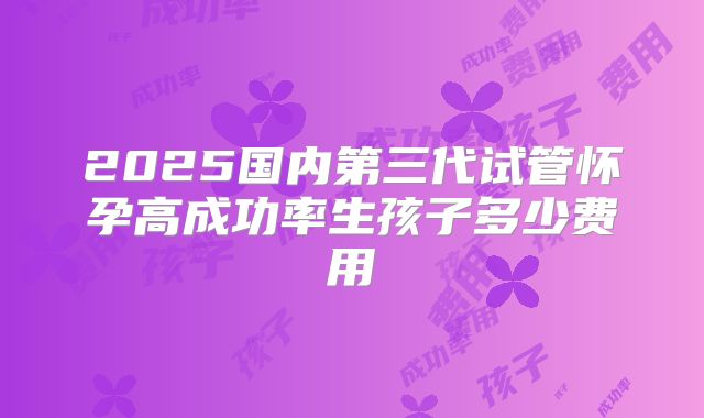 2025国内第三代试管怀孕高成功率生孩子多少费用