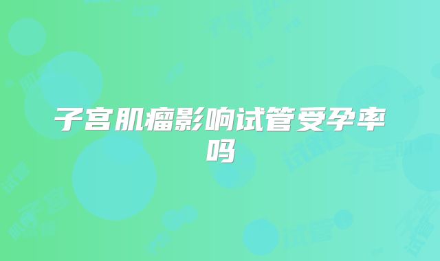 子宫肌瘤影响试管受孕率吗
