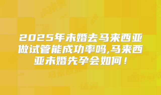2025年未婚去马来西亚做试管能成功率吗,马来西亚未婚先孕会如何！