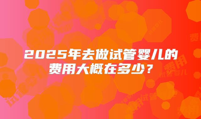 2025年去做试管婴儿的费用大概在多少？