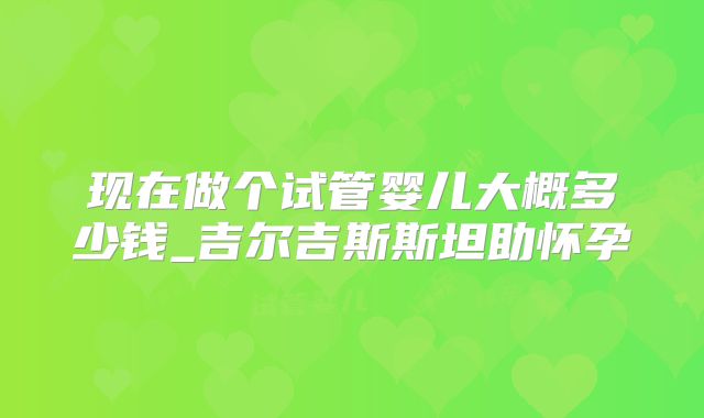 现在做个试管婴儿大概多少钱_吉尔吉斯斯坦助怀孕