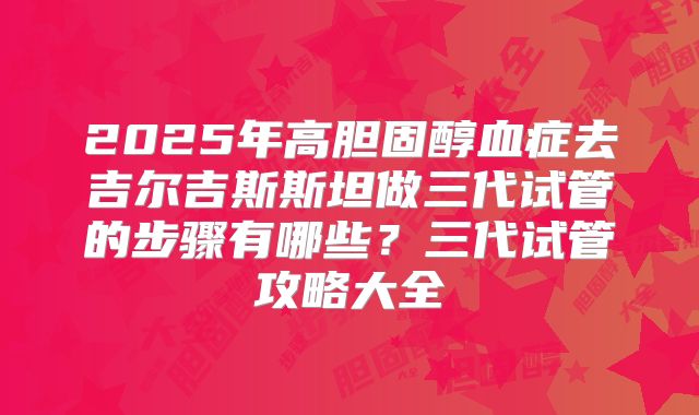2025年高胆固醇血症去吉尔吉斯斯坦做三代试管的步骤有哪些?三代试管攻略大全