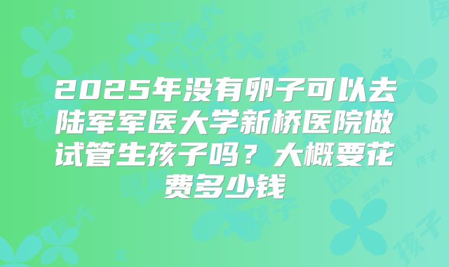2025年没有卵子可以去陆军军医大学新桥医院做试管生孩子吗？大概要花费多少钱